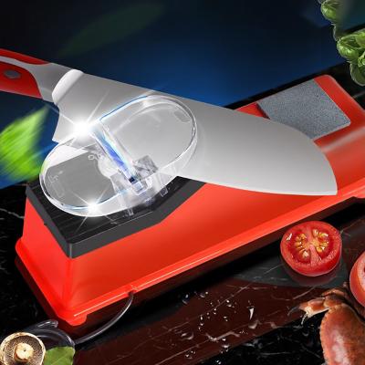 China Diamond Electronic Knife Sharpener Viable Professional Knife Set With Sharpener for sale