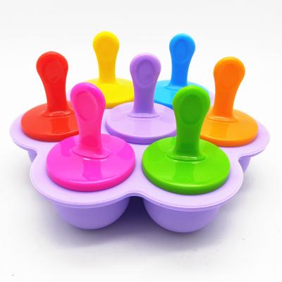 China 7 Color Sustainable Amazon Success 7 Cavity Silicone Ice Cream Ball Mold Multifunctional Chocolate Mold for sale