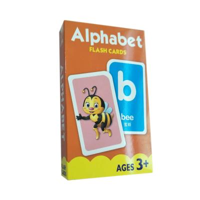 China JP029 English ABC Paper Alphabet Flashcards Customized Education Flash Cards For Kids for sale