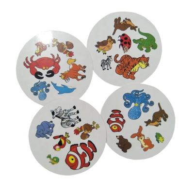 China JP147 Paper Printing Factory Supplier Custom Printed Baby Flash Cards Animal In Round Shape for sale