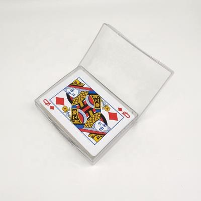 China Plastic Poker JP122 Factory Supplier Custom Printed Premium Plastic Playing Cards 100% PVC In Transparent Box for sale