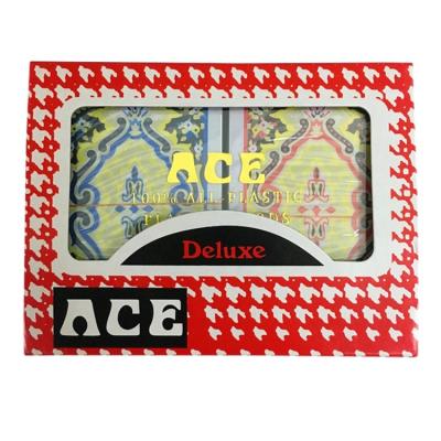 China JP157 Factory Direct Supply High Quality 100% Luxury PVC Playing Card Two Poker Pieces In Plastic Case for sale