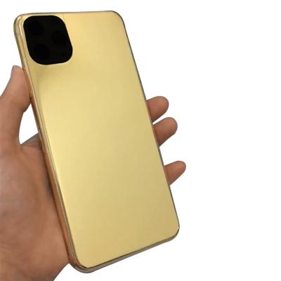 China High Protective For iPhone11 Pro Real Metal Stainless Steel Gold Plated Mobile Phone Housing for sale