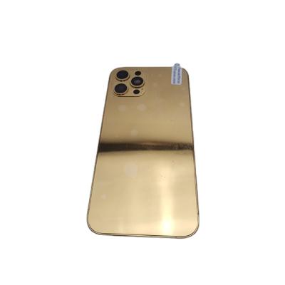 China real 24ct gold plating housing the elegant atmosphere of the luxury gold frame pro max high quality gold-plated iPhone 12 strap phone for sale