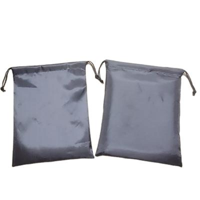 China Portable Barrier Storage Drawstring Tied String Bag Polyester Rope Bag Package Pouch Black Drawstring Bag for sale