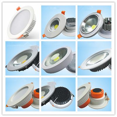 China 5w - el cuarto de baño interior 50w llevó el material de aluminio ligero llevado Downlights del cuerpo de la lámpara de techo de la mazorca en venta