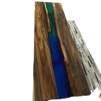 China Adjustable (height) High quality Factory price ready to ship luxury coffee modern ocean river epoxy resin wood dining table for sale