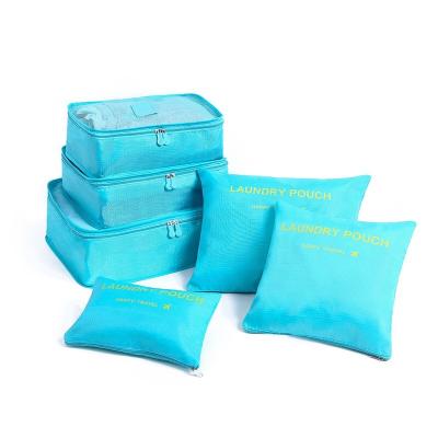 China Minimalist Factory Supply 6 Pieces Set Portable Under Bed Storage Bag Travel Eco-Friendly Waterproof Foldable Clothing Organize Storage Bag for sale