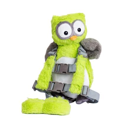 China Stock Outdoor Supply Products Safety Baby Animal Owl Train Anti Lost Baby Walker Walking Harness Child Soft Adjustable Plush Cloth Strap for sale