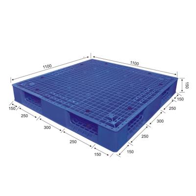 China Single Face Hape Steel 1200*800 Euro Reinforced HDPE Plastic Pallet Made In China HDPE Pallet Storage Pallet for sale