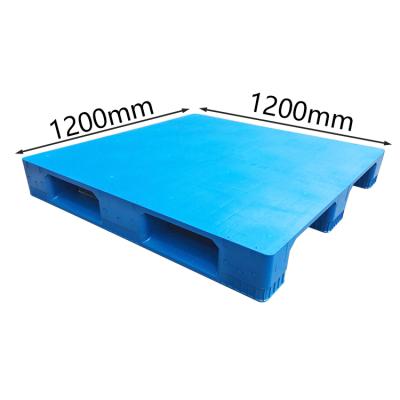 China Customized Large Single Sided Heavy Duty Stackable Tray HDPE Thermoforming Euro Reinforced Plastic Pallet 1200 x 1200 for sale