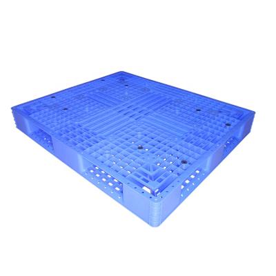 China 1100*1300mm Faced 4 Face Plastic Pallet Price Sale Warehouse Storage Simple Way Heavy Duty And Industrial Single Sided Entry for sale