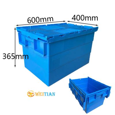 China Solid Box Popular Moving Company Use Plastic Reusable Stackable Moving Box for sale