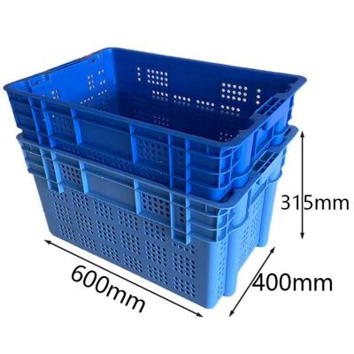 China Mesh Time Limit Promotion Foldable Vegetable Folding Plastic Agriculture Baskets Fruit Crates for sale