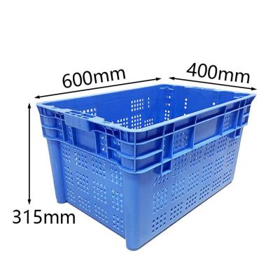 China Wholesale mesh turnover plastic crates logistics box for sale moving transport box food grade material fruit packaging for sale