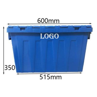 China Solid Plastic Box Crates Folding Stackable Turnover Box With Lid Plastic Swap Box Collapsible Crate for sale