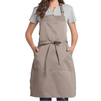 China Unisex Adjustable Waist Cleaning Apron Cooking Aprons With Extra Long Pocket Ties For Kitchen for sale