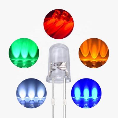 China Photo Custom Through Hole Package Super Bright Diode Round Lens 5mm Transparent Diode Led for sale