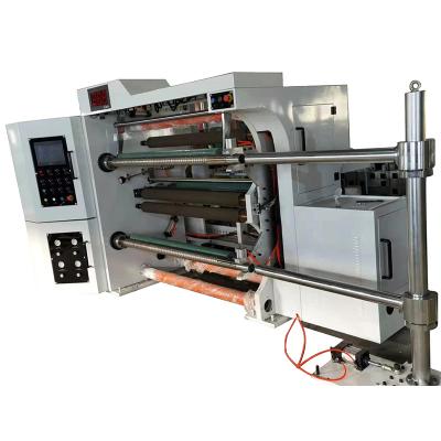 China Garment shops automatic thermal slitting machine roll slitter rewinder carton rewinding machine for sale