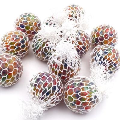 China Custom Kids Mesh Water Beads Vent Grape Toy Fidget Stress Ball Toy 5cm TPR Small Soft Grape Ball Vent Bead for sale