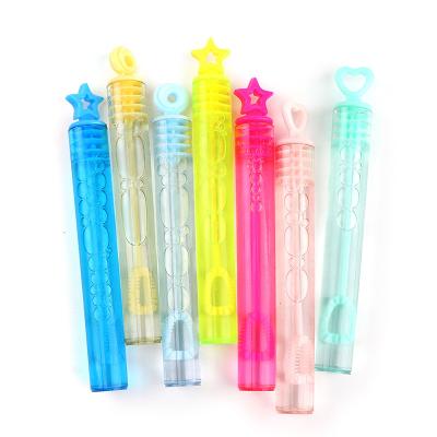 China Wholesale Popular Summer Hot Cheap Children Blowing Bubble Toy Small Bubble Water 10CM Magic Wand for sale