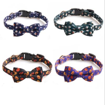 China Wholesale Viable Halloween Style Dog Collar With Bowknot Pet Collar (Leash) for sale