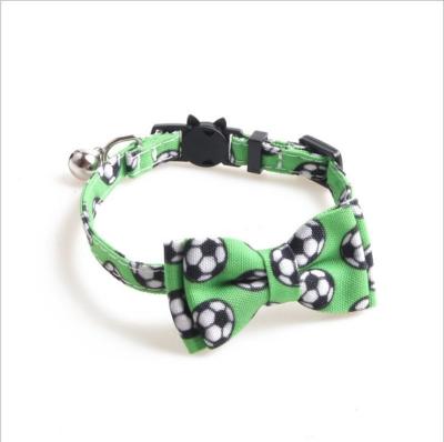 China Sustainable Wholesale Ball Style Cats Collar With Bowknot And Bell Pet Collar for sale