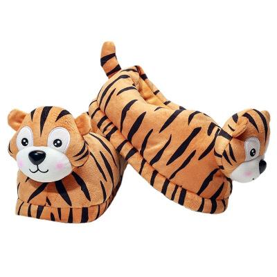 China New design tiger cotton slipper unique non-slip plush slipper ladies cute anti-skid winter indoor slipper unique non-slip for sale