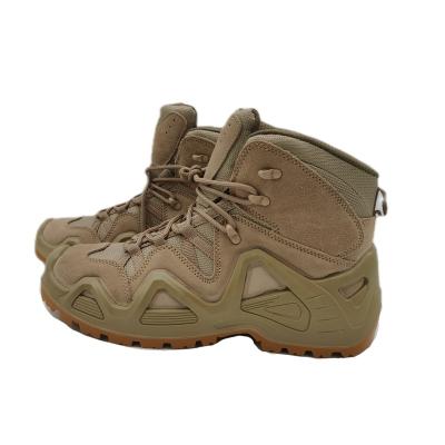 China Waterproof Mid-barrel Outdoor Trekking Leather Shoes Shaping Breathable Waterproof Thickened Men's Safety Hiking Boots for sale