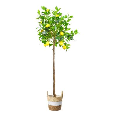 China Wholesale 150cm Hot Sale Artificial Lemon Tree Plant Home Artificial Lemon Tree New Design For Home Office Mall Cafe for sale