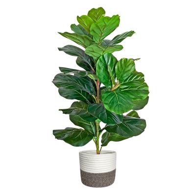 China Wholesale 100cm Home Fake Fig Tree Artificial Rigged Plant Artificial Fig Tree New Design For Home Office Mall Store for sale