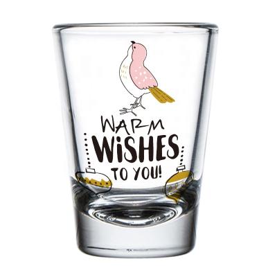 China Wholesale GIFT BOX souvenir 2oz shot glass with logo printed gift box packaging with decals for sale