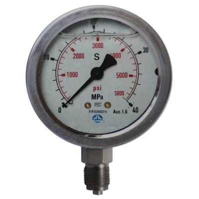 China High Quality Whole Series Stainless Steel Case Factory Supply Sale Pressure Gauge Shock Proof for sale