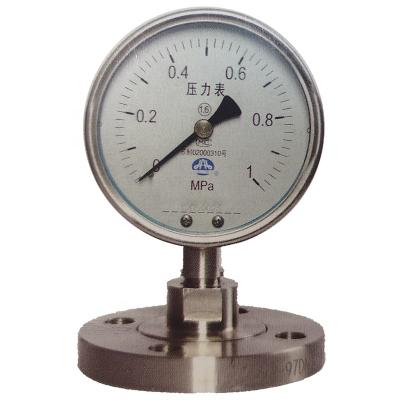 China For Gas And Liquid Media Anti Corrosion Diaphragm Pressure Gauge Water Pressure Gauge Supplier for sale