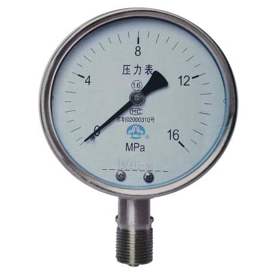 China Customized High Cost Effective Stainless Steel Case Stainless Steel Pressure Gauge 25mm 21bar Pressure Gauge for sale