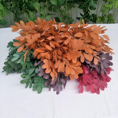 China Hot Selling Silk Fabric Artificial Green Jujube Leaves Cheapest Artificial Flower For Home Decor Artificial Flowers Suppliers for sale