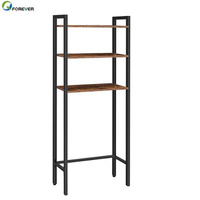 China Living Room Vanities Storage Wooden Rack 3-Tier Bathroom Shelf Organizer Sustainable Rack Cabinet for sale