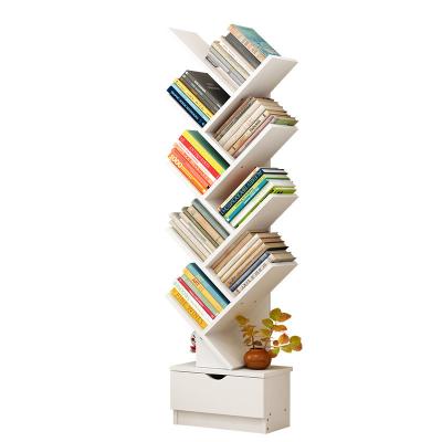 China Home Bookshelf Corner Bookshelf Corner Bookshelf Modern Design Book Shelves Wooden Living Room Bookcase Tree Shape Shelf Storage for Adult Children for sale