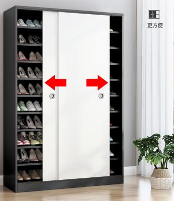 China High Adjustable Vertical Sliding Door Shoe Cabinet Solid Wood Shoe Rack (Other) for sale