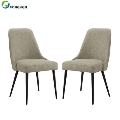 China (Other) Nordic Modern Design Luxury Adjustable Gray Fabric Upholstered Seat Dining Chairs For Dining Room Restaurant for sale