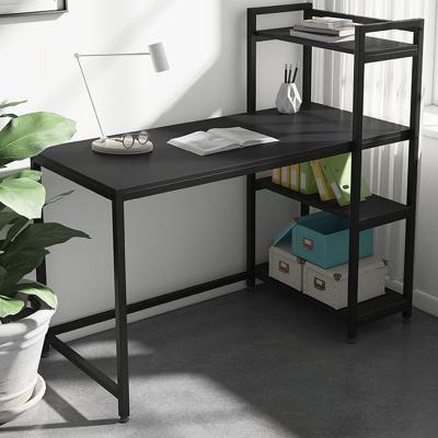 China Combination Computer Desk With Storage Shelf Bedroom Study Table Wood Computer Desk With Shelves Modern Style Home Office Desk for sale