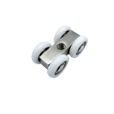 China Modern Sliding Door 4-Wheel Roller SS304  Stainless Steel Roller Door Accessories Door Hardware for sale