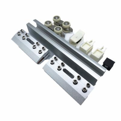 China Modern Sliding Rail Doors Hardware Kit Glass Sliding Door Roller Track Glass Sliding Shower Door Hardware for sale