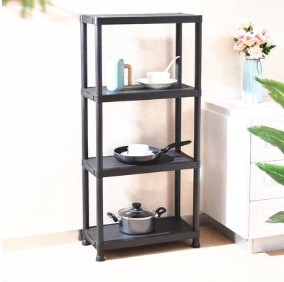 China Simple&modern Kitchen Tableware Storage Racks Living Room Books Files Storage Holders Plastic Shelving Unit for sale