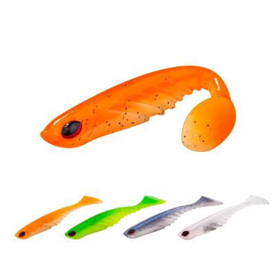 China Artificial PVC Bait Fishing Soft Lure T Tail 7cm Soft Lure 2.8g Groundbait for sale