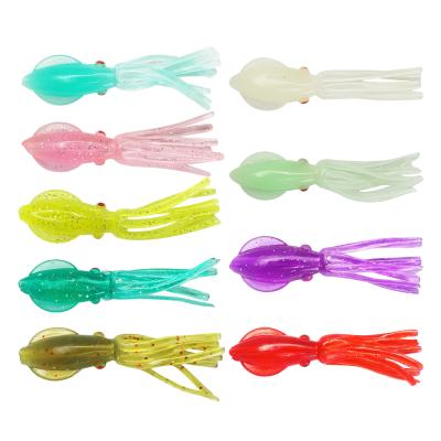 China Durable 4cm 6.5cm 8.5cm Soft Flexible Plastic Octopus Fishing Lure Squid Fishing Lure for sale