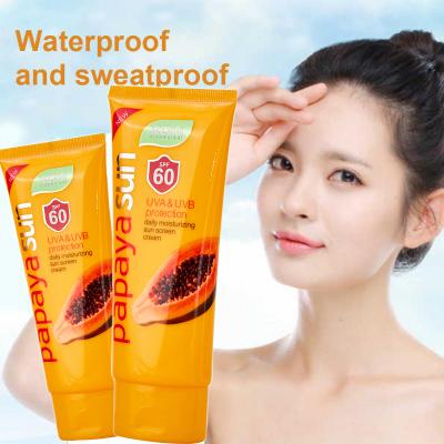 China Whitening Sun Block Cream SPF 60 Full Cover Skin Antioxidation Sunblock Papaya Sunblock Sun Cream Whitening Skin Cream SPF 60 for sale