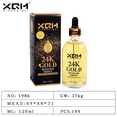 China Custom 24k Gold Essence Retract Pore and Gold Foil Solution Facial Repair Moisturize and Moisturize Complexion Essence 37kg for sale