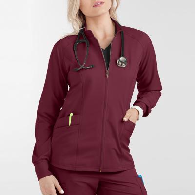 China Hospital Customized Long Sleeve Scrub Jacket for sale