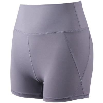 China Breathable Lycra Nylon Moisture Wicking Gym Workout Yoga Sport High Rise Shorts for sale